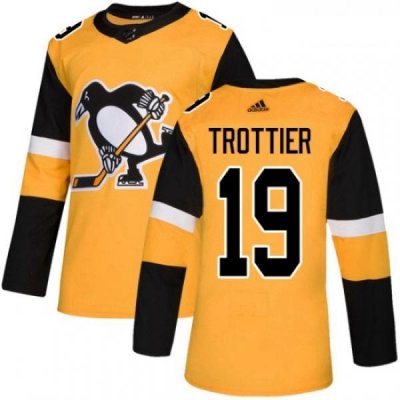 Youth Adidas Pittsburgh Penguins 19 Bryan Trottier Authentic Gold Alternate NHL Jerseyy