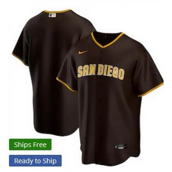 Men San Diego Padres Nike BroWn Blank Jersey II