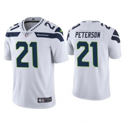 Men Seattle Seahawks 21 Adrian Peterson White Vapor Untouchable Limited Stitched Jersey