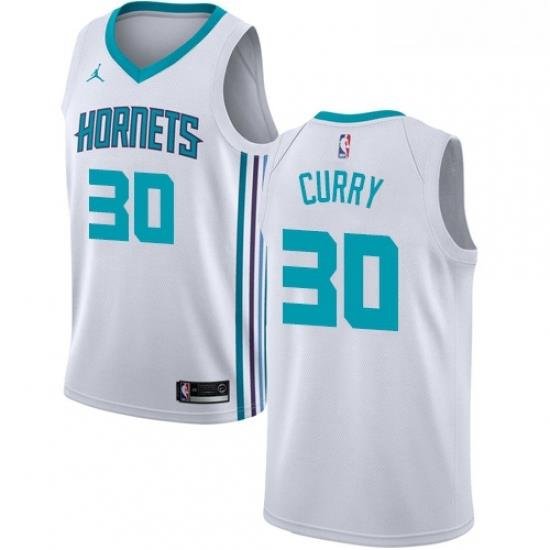 Womens Nike Jordan Charlotte Hornets 30 Dell Curry Authentic White NBA Jersey Association Edition