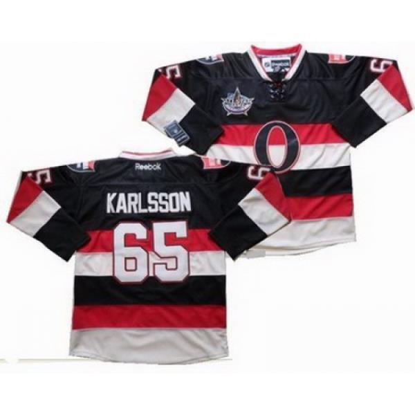 Ottawa Senators #65 Erik Karlsson black jerseys