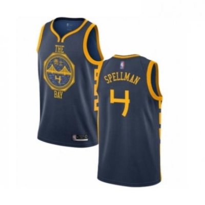 Womens Golden State Warriors 4 Omari Spellman Swingman Navy Blue Basketball Jersey City Edition