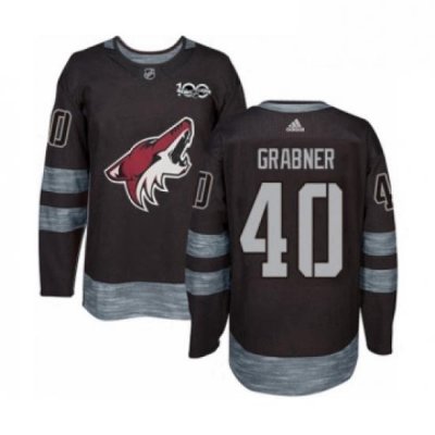 Mens Adidas Arizona Coyotes 40 Michael Grabner Authentic Black 1917 2017 100th Anniversary NHL Jersey