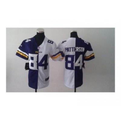 Nike Women Minnesota Vikings #84 Cordarrelle Patterson White-purple[neW Elite split]