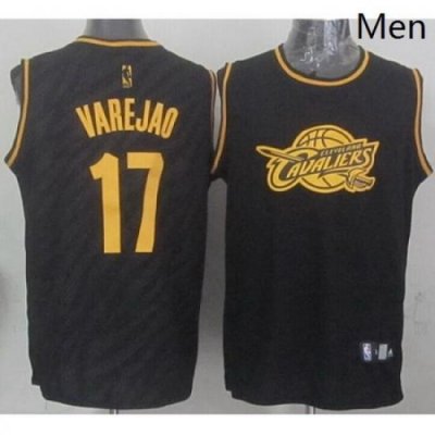 Cavaliers 17 Anderson Varejao Black Precious Metals Fashion Stitched NBA Jersey