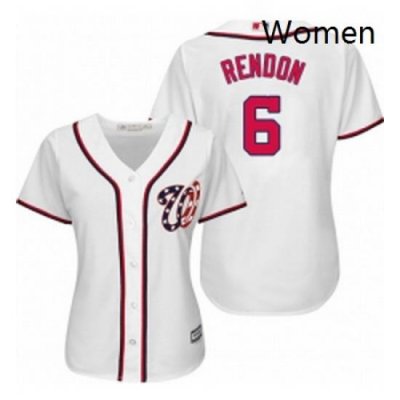 Womens Majestic Washington Nationals 6 Anthony Rendon Authentic White Home Cool Base MLB Jersey