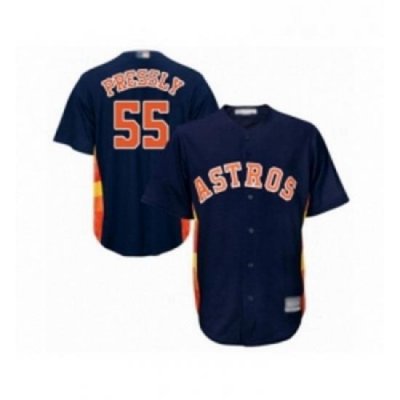 Youth Houston Astros 55 Ryan Pressly Authentic Navy Blue Alternate Cool Base Baseball Jersey