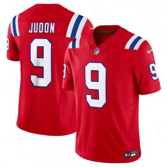 Men New England Patriots 9 Matthew Judon Red 2023 F U S E  Vapor Limited Stitched Football Jersey