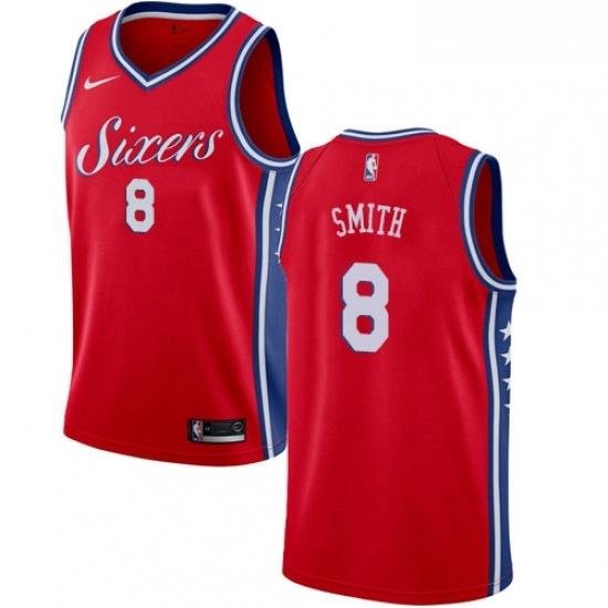 Youth Nike Philadelphia 76ers 8 Zhaire Smith Swingman Red NBA Jersey Statement Edition