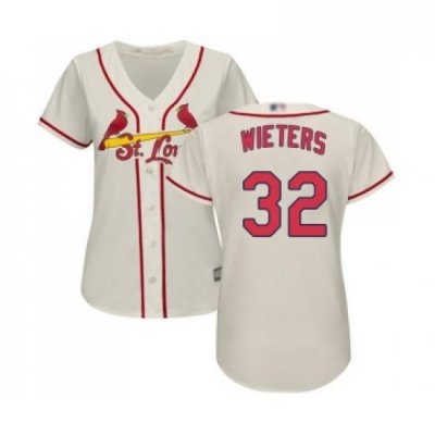 Womens St Louis Cardinals 32 Matt Wieters Replica Cream Alternate Cool Base Baseball Jersey