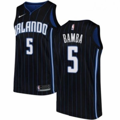 Youth Nike Orlando Magic 5 Mohamed Bamba Swingman Black NBA Jersey Statement Edition