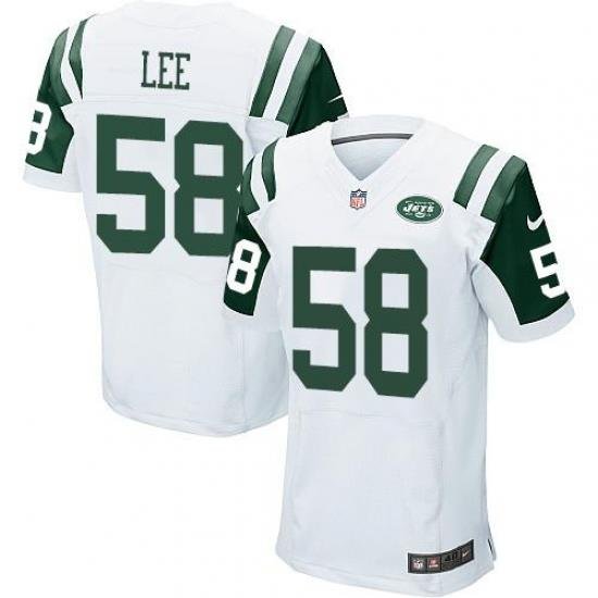 Nike Jets #58 Darron Lee White Mens Stitched NFL Elite Jersey