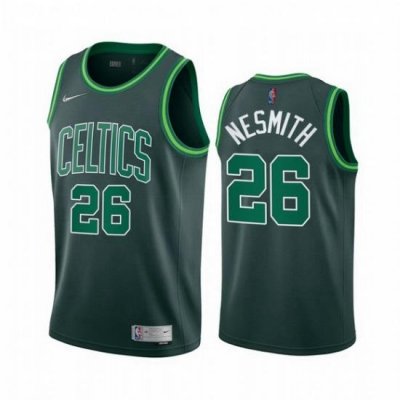 Men Boston Celtics 26 Aaron Nesmith Green NBA Swingman 2020 21 Earned Edition Jersey