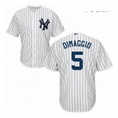 Youth Majestic New York Yankees 5 Joe DiMaggio Authentic White Home MLB Jersey