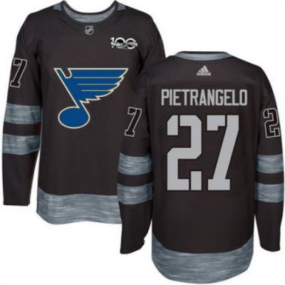 Blues #27 Alex Pietrangelo Black 1917 2017 100th Anniversary Stitched NHL Jersey