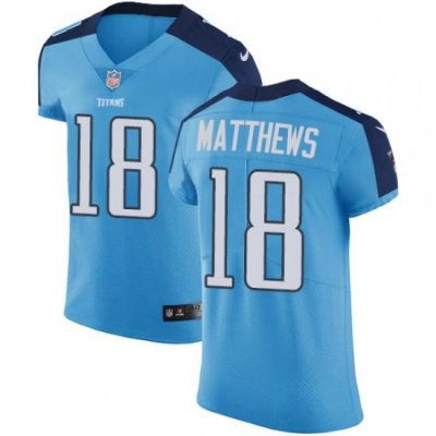 Nike Titans #18 Rishard Matthews Light Blue Team Color Mens Stitched NFL Vapor Untouchable Elite Jersey