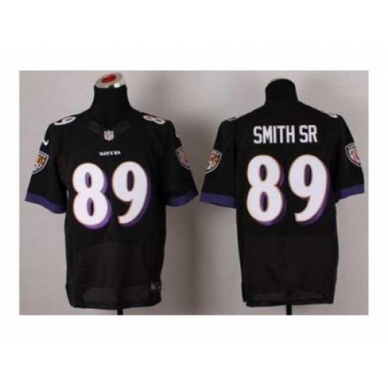 Nike Baltimore Ravens 89 Steve Smith Sr black Elite NFL Jersey