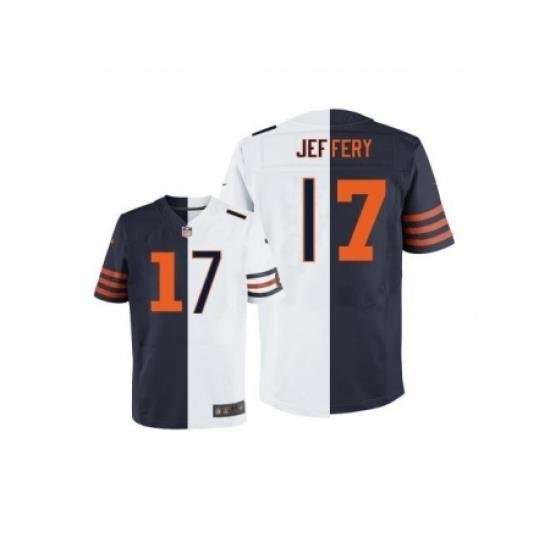 Nike Chicago Bears 17 Alshon Jeffery White-Blue Limited Split NFL Jersey