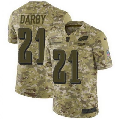 Nike Eagles #21 Ronald Darby Camo Mens Stitched NFL Limited 2018 Salute To Service Jersey