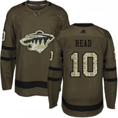 Youth Adidas Minnesota Wild 10 Matt Read Premier Green Salute to Service NHL Jersey