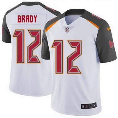 Nike Buccaneers 12 Tom Brady White Men Stitched NFL Vapor Untouchable Limited Jersey