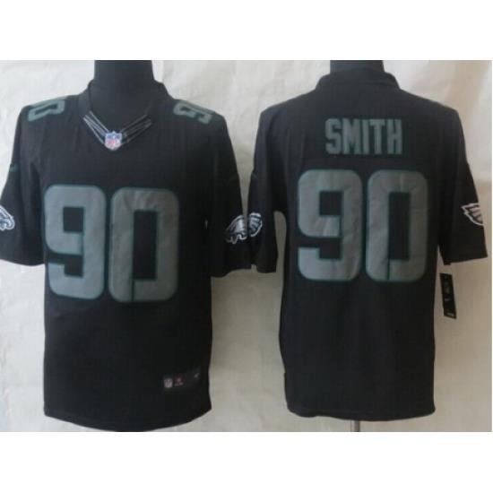 Nike Philadelphia Eagles 90 Marcus Smith Black Impact Limited NFL Jersey