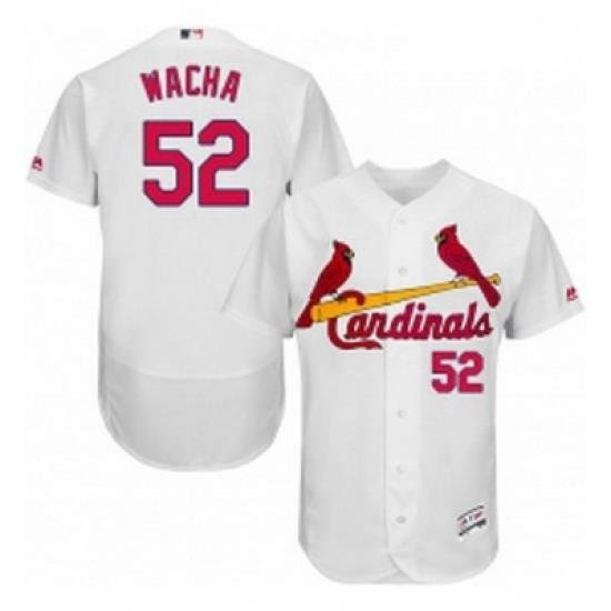 Mens Majestic St Louis Cardinals 52 Michael Wacha White Home Flex Base Authentic Collection MLB Jersey