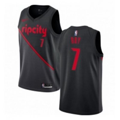 Youth Nike Portland Trail Blazers 7 Brandon Roy Swingman Black NBA Jersey 2018 19 City Edition