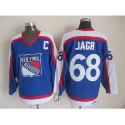 NHL New York Rangers #68 Jaromir Jagr Blue CCM Throwback Jerseys