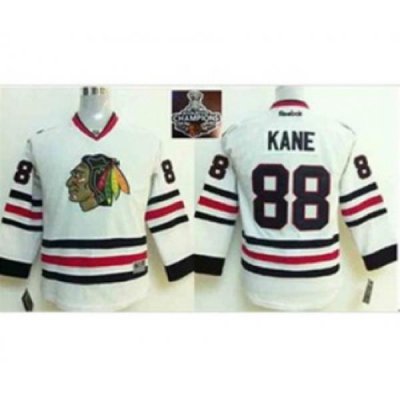 youth nhl jerseys chicago blackhawks #88 kane white[2015 Stanley cup champions]