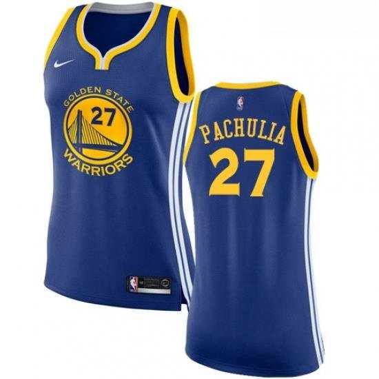 Womens Nike Golden State Warriors 27 Zaza Pachulia Authentic Royal Blue Road NBA Jersey Icon Edition