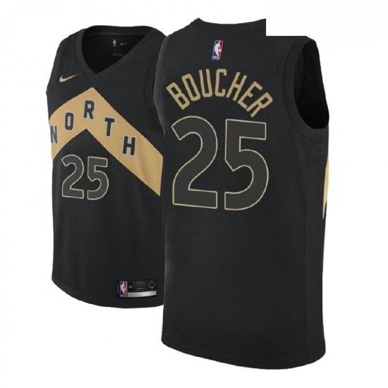 Men NBA 2018 19 Toronto Raptors 25 Chris Boucher City Edition Black Jersey