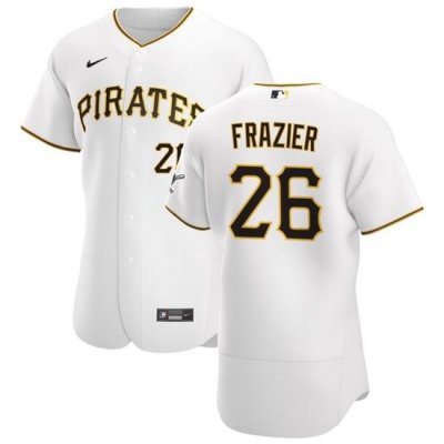 Pittsburgh Pirates 26 Adam Frazier Men Nike White Home 2020 Authentic Player MLB Jersey