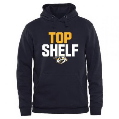 Men Nashville Predators Top Shelf Pullover Hoodie Navy