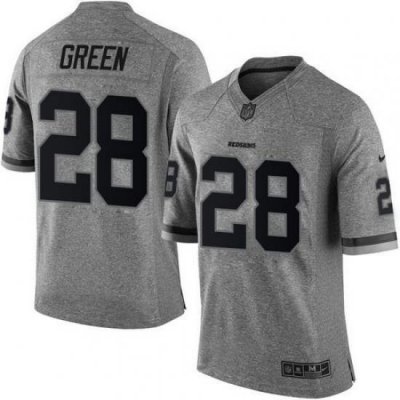 Nike Redskins #28 Darrell Green Gray Mens Stitched NFL Limited Gridiron Gray Jersey