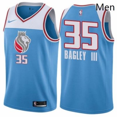 Mens Nike Sacramento Kings 35 Marvin Bagley III Swingman Blue NBA Jersey City Edition