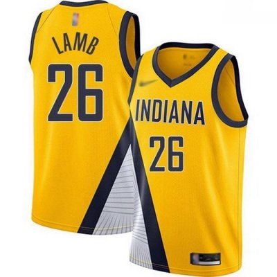 Pacers  26 Jeremy Lamb Gold Basketball Swingman Statement Edition 2019 2020 Jersey