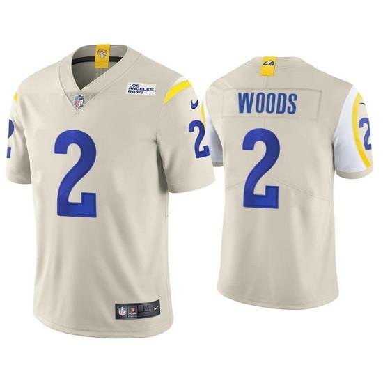 Youth Los Angeles Rams 2 Robert Woods Bone Vapor Untouchable Limited Stitched Jersey