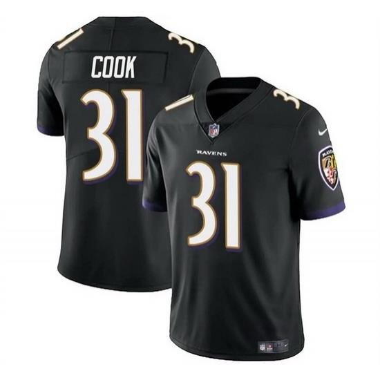 Men Baltimore Ravens 33 Dalvin Cook Black Vapor Limited Football Jersey