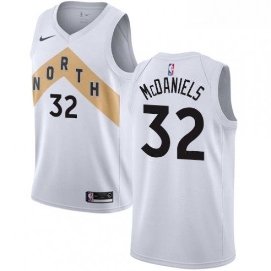 Womens Nike Toronto Raptors 32 KJ McDaniels Swingman White NBA Jersey City Edition