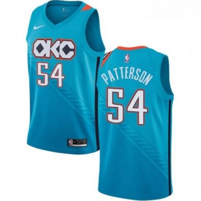 Youth Nike Oklahoma City Thunder 54 Patrick Patterson Swingman Turquoise NBA Jersey City Edition