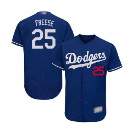 Mens Los Angeles Dodgers 25 David Freese Royal Blue Alternate Flex Base Authentic Collection Baseball Jersey