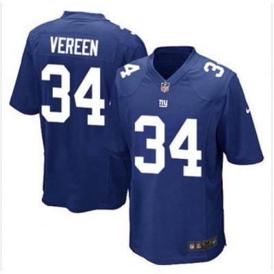 Youth New Giants #34 Shane Vereen Royal Blue Team Color Stitched NFL Elite Jersey