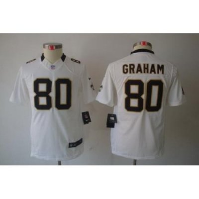 Nike Youth NeW Orleans Saints #80 Jimmy Graham White Limited Jerseys