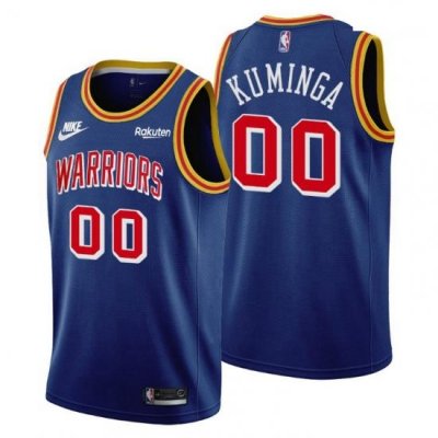 Men Golden State Warriors 00 Jonathan Kuminga Men Nike Releases Classic Edition NBA 75th Anniversary Jersey Blue