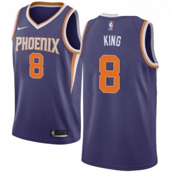 Mens Nike Phoenix Suns 8 George King Swingman Purple NBA Jersey Icon Edition