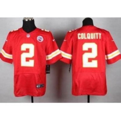 Nike Kansas City Chiefs 2 Dustin Colquitt Red Elite NFL Jersey