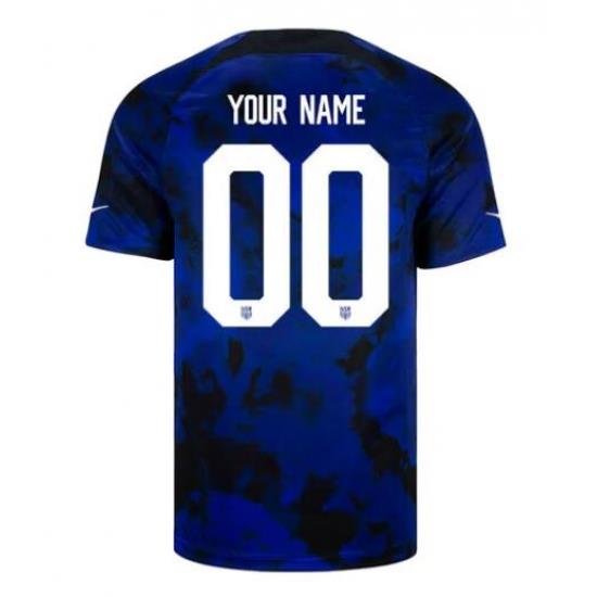 Men US 2022 FIFA Soccer Jersey Blue Customized