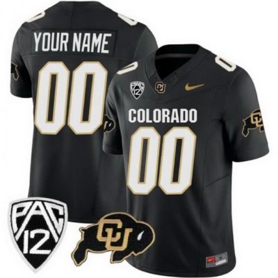 Colorado Buffaloes Active Player Custom Black 2023 Fuse Stitched Football Jersey