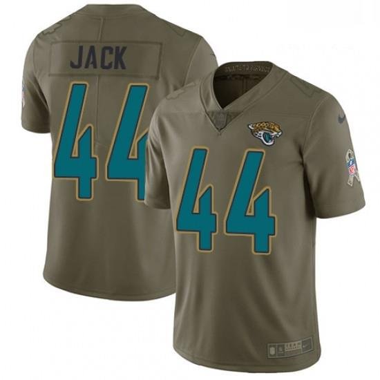 Men Nike Jacksonville Jaguars 44 Myles Jack Limited Olive 2017 Salute to Service NFL Jersey